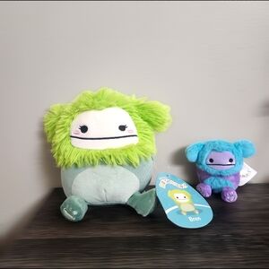Squishmallows Green and Purple Plush Toy Set
